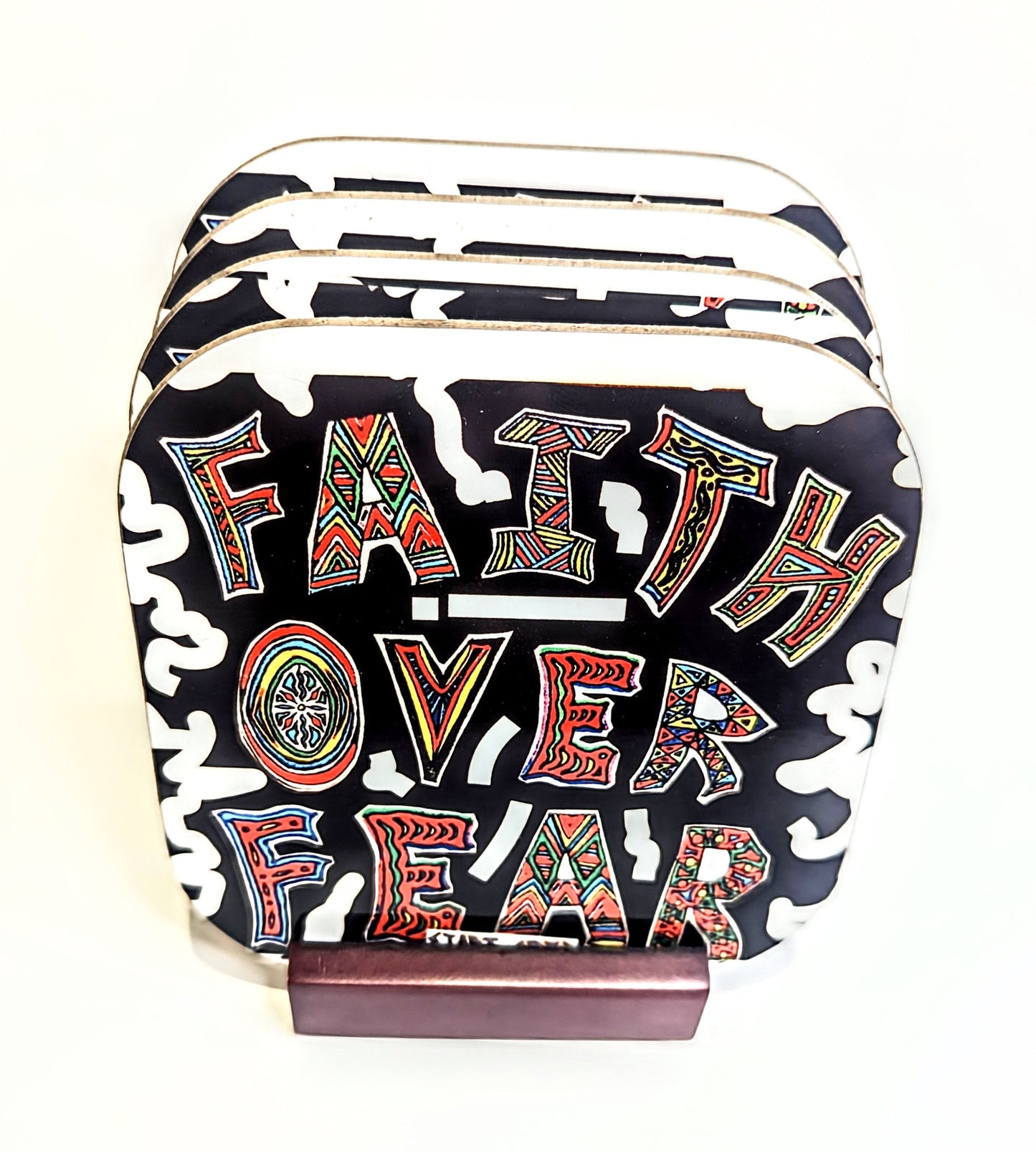 Faith Over Fear - Tea Coaster