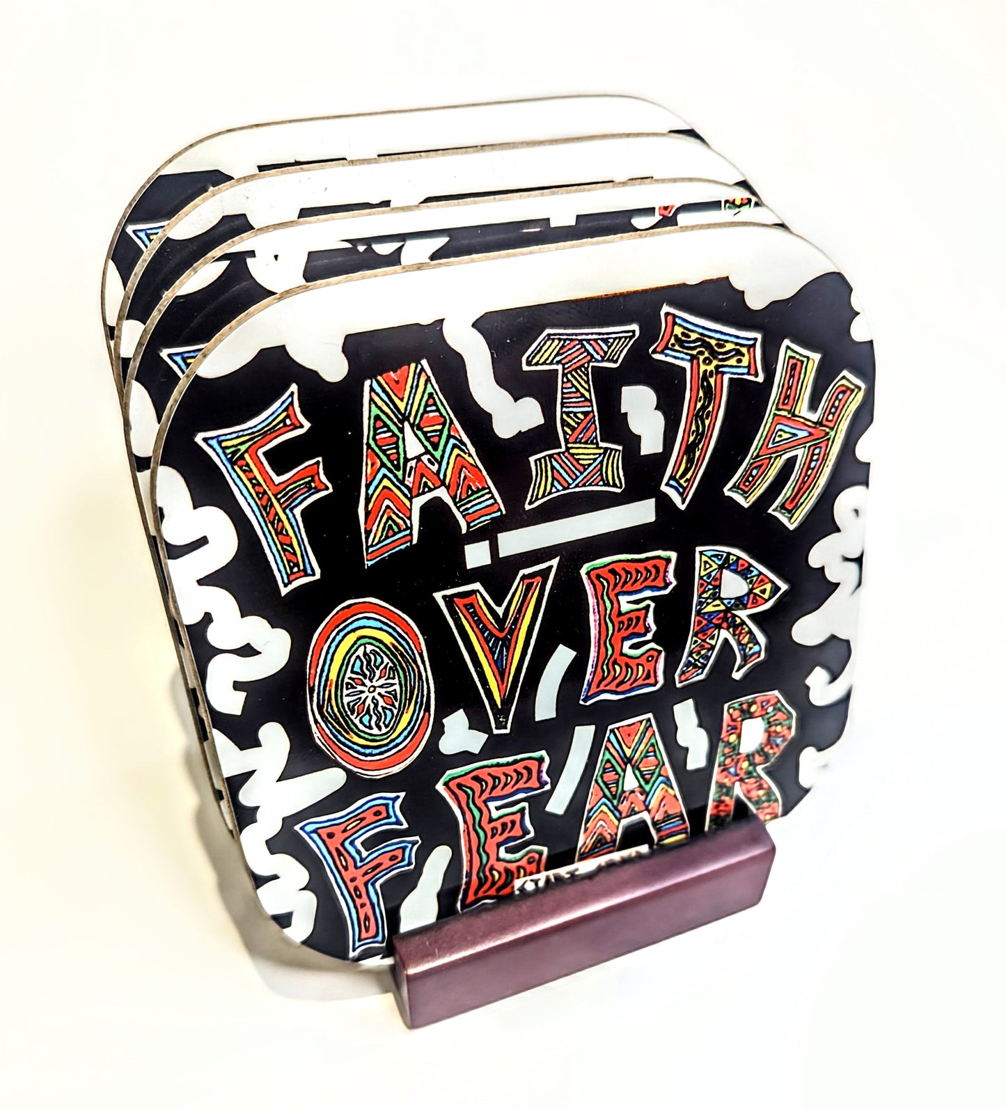 Faith Over Fear - Tea Coaster